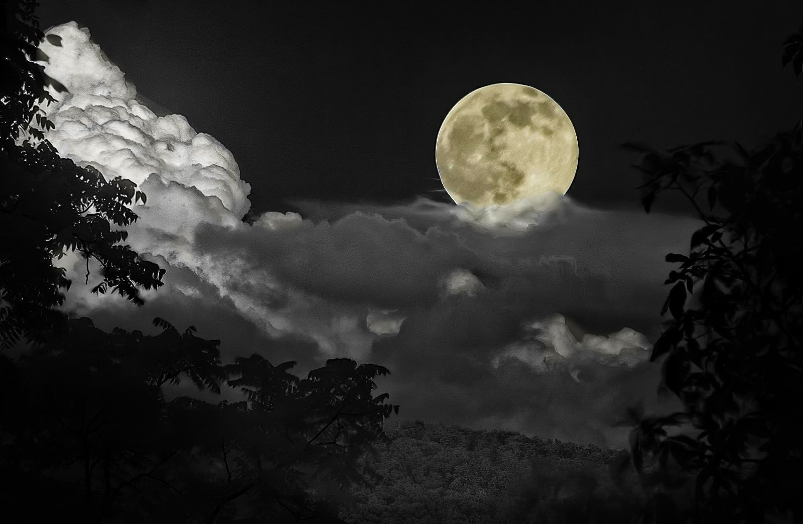 Moon And Clouds